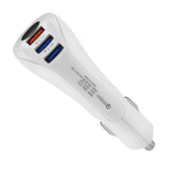 Maxbell 2x3 Port USB Car Fast Charger Rapid Car Power Universal Adapter QC3.0 White