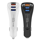 Maxbell 2x3 Port USB Car Fast Charger Rapid Car Power Universal Adapter QC3.0 White