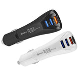 Maxbell 2x3 Port USB Car Fast Charger Rapid Car Power Universal Adapter QC3.0 White