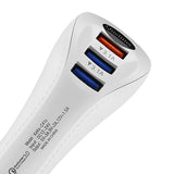 Maxbell 2x3 Port USB Car Fast Charger Rapid Car Power Universal Adapter QC3.0 White