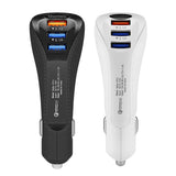 Maxbell 2x3 Port USB Car Fast Charger Rapid Car Power Universal Adapter QC3.0 White