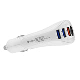 Maxbell 2x3 Port USB Car Fast Charger Rapid Car Power Universal Adapter QC3.0 White