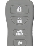 Maxbell Car Key Fob Protector Case Cover 4 Buttons Key Shell for   Gray