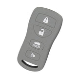 Maxbell Car Key Fob Protector Case Cover 4 Buttons Key Shell for   Gray