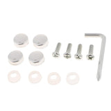 Maxbell 2Pcs 12"x6" License Plate Frame w/8X Rhinestone Screws Caps Kit