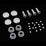 Maxbell 2Pcs 12"x6" License Plate Frame w/8X Rhinestone Screws Fasteners Red