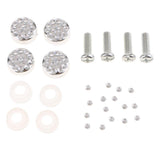 Maxbell 2Pcs 12"x6" License Plate Frame w/8X Rhinestone Screws Fasteners Red
