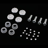 Maxbell 2Pcs 12"x6" License Plate Frame w/8X Rhinestone Screws Fasteners Red