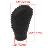 Maxbell 2xCar Silicone Oval Non Slip Gear Head Shift Knob Protector Cover Glove Black