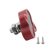 Maxbell 2xBoat DC48V Heavy Duty Single Terminal Stud M8 Power Distribution Block Red