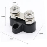 Maxbell Boat DC48V Heavy Duty Double Terminal Stud M8 Power Distribution Block Black - Aladdin Shoppers
