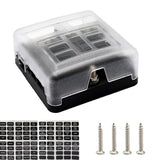 Maxbell 6-Way Blade Fuse Box 32V LED Illuminated Automotive Fuse Block for Car Boat Marine Trike with LED Indicator Light Kit - Aladdin Shoppers