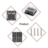 Maxbell 6-Way Blade Fuse Box 32V LED Illuminated Automotive Fuse Block for Car Boat Marine Trike with LED Indicator Light Kit - Aladdin Shoppers