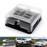 Maxbell 6-Way Blade Fuse Box 32V LED Illuminated Automotive Fuse Block for Car Boat Marine Trike with LED Indicator Light Kit - Aladdin Shoppers