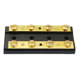 Maxbell Marine Boat RV Car Brass 4 Gang Duel Buss Bar Block Positive & Negative 8 Terminal 32V 60A - Aladdin Shoppers