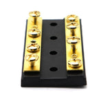 Maxbell Marine Boat RV Car Brass 4 Gang Duel Buss Bar Block Positive & Negative 8 Terminal 32V 60A - Aladdin Shoppers