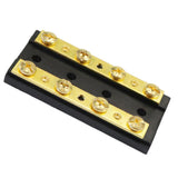 Maxbell Marine Boat RV Car Brass 4 Gang Duel Buss Bar Block Positive & Negative 8 Terminal 32V 60A - Aladdin Shoppers