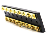 Maxbell 8 Circuit Junction Block,32V DC 60A Dual Brass Bus Bar with Sixteen 8-32 Screw Terminals - Aladdin Shoppers