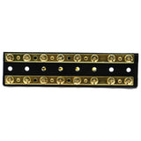 Maxbell 8 Circuit Junction Block,32V DC 60A Dual Brass Bus Bar with Sixteen 8-32 Screw Terminals - Aladdin Shoppers