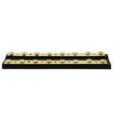Maxbell 8 Circuit Junction Block,32V DC 60A Dual Brass Bus Bar with Sixteen 8-32 Screw Terminals - Aladdin Shoppers