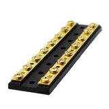 Maxbell 8 Circuit Junction Block,32V DC 60A Dual Brass Bus Bar with Sixteen 8-32 Screw Terminals - Aladdin Shoppers