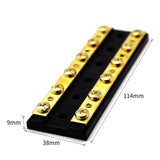 Maxbell Brass Dual Bus Bar Power Distribution Block, 60A DC 32V for Cars Truck Ship - Aladdin Shoppers