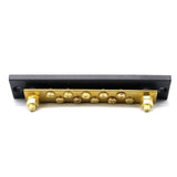 Maxbell Maxbell Large Current DC 48V Brass Bus Bar with 10 Screws for Truck Cars Yachts Ship