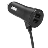 Maxbell 2xMicro USB Car Fast Charger Adapter with Coiled  Cable & Dual Ports