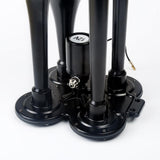 Maxbell Loud 150dB 4/Four Trumpet Train Air Horn With 12V Electric Solenoid Black - Aladdin Shoppers