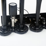 Maxbell 150DB Single Row Four Trumpet Train Air Horn 12V Electric Solenoid Black - Aladdin Shoppers