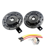 Maxbell Super Loud Blast Tone Grill Mount 12V Electric Compact Car Horn Kit Black - Aladdin Shoppers