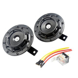 Maxbell Super Loud Blast Tone Grill Mount 12V Electric Compact Car Horn Kit Black - Aladdin Shoppers