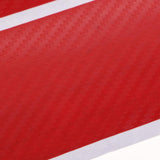Maxbell 2x4PCS Carbon Fiber Car Door Sill Scuff Plate Cover Anti Scratch Sticker Red