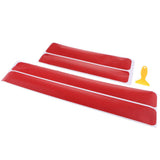 Maxbell 2x4PCS Carbon Fiber Car Door Sill Scuff Plate Cover Anti Scratch Sticker Red