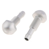 Maxbell 2xCar Vehicle Windshield Spray Nozzle On Front Hood Wiper Washer Spray Silver