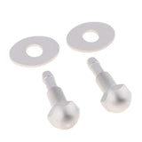 Maxbell 2xCar Vehicle Windshield Spray Nozzle On Front Hood Wiper Washer Spray Silver
