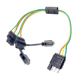 PACK-1 4 Pin Flat Y-Splitter Wiring Harness with Rubber Cab for LED Brake Tailgate Light Bars - Aladdin Shoppers