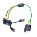 PACK-1 4 Pin Flat Y-Splitter Wiring Harness with Rubber Cab for LED Brake Tailgate Light Bars - Aladdin Shoppers