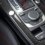 Maxbell 1 Piece Carbon Fiber Interior Car Gear Box Panel Cover Trim For Audi A3 2014-2017 - Aladdin Shoppers