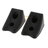 Maxbell Car Wheel Chocks Rubber Anti Slip Pads Stoppers - Black (2 pcs) - Aladdin Shoppers