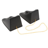 Maxbell Car Wheel Chocks Rubber Anti Slip Pads Stoppers - Black (2 pcs) - Aladdin Shoppers