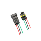 Maxbell Maxbell 3 Pin Way Car Waterproof Electrical Connector Plug with Wire AWG Marine Pack of 5