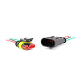 Maxbell Maxbell 3 Pin Way Car Waterproof Electrical Connector Plug with Wire AWG Marine Pack of 5