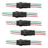 Maxbell Maxbell 3 Pin Way Car Waterproof Electrical Connector Plug with Wire AWG Marine Pack of 5