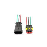 Maxbell Maxbell 3 Pin Way Car Waterproof Electrical Connector Plug with Wire AWG Marine Pack of 5