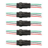 Maxbell Maxbell 3 Pin Way Car Waterproof Electrical Connector Plug with Wire AWG Marine Pack of 5