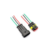 Maxbell Maxbell 3 Pin Way Car Waterproof Electrical Connector Plug with Wire AWG Marine Pack of 5