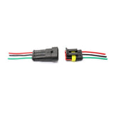 Maxbell Maxbell 3 Pin Way Car Waterproof Electrical Connector Plug with Wire AWG Marine Pack of 5