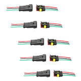 Maxbell Maxbell 3 Pin Way Car Waterproof Electrical Connector Plug with Wire AWG Marine Pack of 5