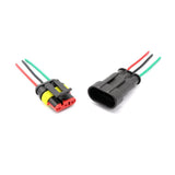 Maxbell Maxbell 3 Pin Way Car Waterproof Electrical Connector Plug with Wire AWG Marine Pack of 5
